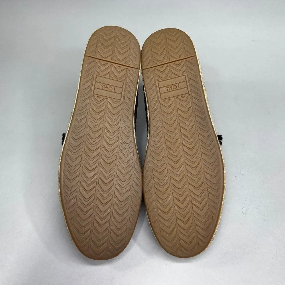 Toms Women's‎ Size 6.5 Palmera Black Suede Espadrille Chukka Boots
